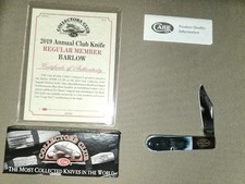 Case XX Collectors Club 2019 61009 1/2 SS Barlow Slipjoint Blue Bone picture