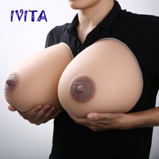 16XL Silicone Breast Forms TG Crossdresser Huge Teardrop Fake Boobs LL Cup picture