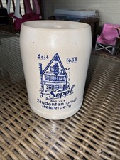 Vintage Stoneware Beer Stein From  Sum Seppl  Student Pub In Heidelberg Germany picture