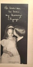 Lanvin Parfums Cute Kids Kiss He Loves Mommy's Arpege Vintage Print Ad 1958 picture