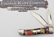 Antique 1920's Era Colonial Knife Company Colorful Serpentine Jack Knife - NICE picture