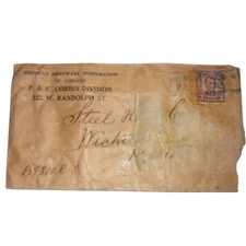 Vintage American Hardware Corp Envelope Chicago P&F Corbin Lock Wichita KS picture