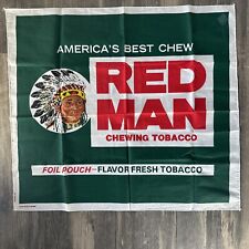 Vintage 1990s NOS USA Red Man Chewing Tobacco Handkerchief Bandana Banner Flag picture