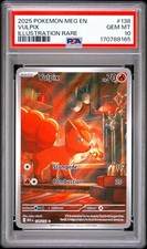 2025 POKEMON MEG EN-MEGA EVOLUTION ILLUSTRATION RARE #138 VULPIX PSA 10 picture