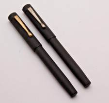 Click Century Full Matte Charcoal Black Ebonite Fountain Pen New In Box picture