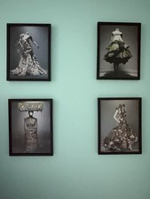 Six Framed Alexander McQueen Fashion Photo Prints 17” x 13” Each picture
