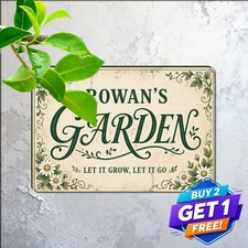 Rustic Garden Wall Art Tin Sign Custom Vintage Backyard Metal Plaque Decor picture