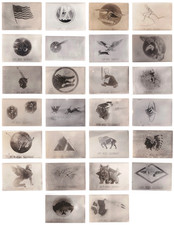 WWI Era Airplane Nose Art Photos US Aero Squadrons Insignias Emblems Set of 26 picture