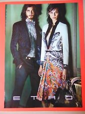 2011 ETRO Couple Model Fashion art print ad picture