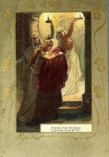 LOHENGRIN German Wagner OPERA Art Postcard By Stassel - Elsa Accompanies Ortrude picture