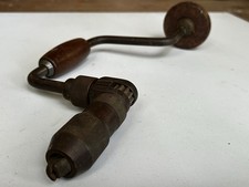 Antique Shapleigh’s Diamond Edge Bit Brace Hand Drill Wood Handle Vintage picture