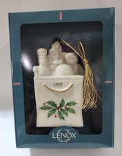LENOX 1995 CHRISTMAS ORNAMENT GIFT BAG WITH TOYS picture