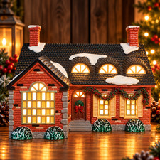 Dept 56 Snow Village Stonehurst House 1988 #51403 Retired Lighted Original Box picture