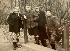 Handsome young man guy & beautiful women girls soviet life ussr vintage photo picture