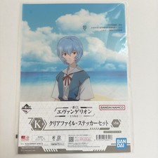 Evangelion Rei Ayanami A4 Clear File Sticker Set Ichiban Kuji 2023 Anime Japan picture