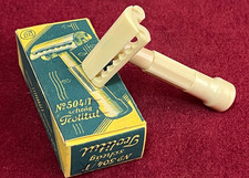 Antique WWII Military German Bakelite Safety Slant Razor Trotitul 504/T DRGM picture