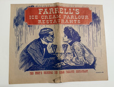 FARRELL'S Ice Cream Parlour Menu, Vintage Restaurant Fountain 1966, Colors picture