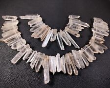 60 Pieces Natural Clear Crystal Quartz Point Drilled Reiki Healing Specimen picture