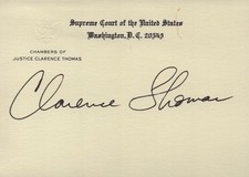 CLARENCE THOMAS - SUPREME COURT CARD SIGNED picture