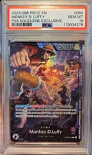 2024 ONE PIECE PROMOS PSA MAGAZINE EXCLUSIVE #060 MONKEY D. LUFFY PSA 10 picture
