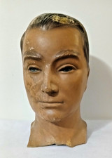 Vintage Artisan Hand Painted Male Mannequin Head, Milliner Stand/Display picture