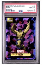 2024 Topps Chrome Marvel Sapphire Edition Purple /15 Hulk #43 PSA 10 Color Match picture