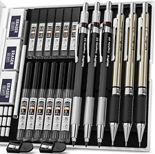6PCS Art Mechanical Pencils Set, 3PCS Metal Drafting Pencil 0.5 Mm & 0.7 Mm & 0. picture