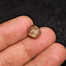 Large Genuine Ancient Roman Glass Golden Bead in Perfect Condition picture
