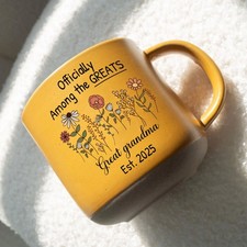 Personalized Great Grandma Pottery Mug Officially Among The Greats Mothers Day G picture
