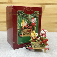 Vintage Carlton Cards Christmas Ornament Mouse Friend 2002 Heirloom Collection picture