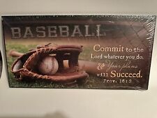 Baseball Motivational Sign Proverb 16:3 picture
