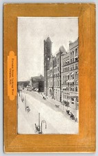 Omaha Nebraska~Omaha Bee Newspaper Building~Farnam Street~Horse Wagons~1909 picture