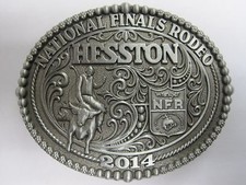 National Finals Rodeo Hesston 2014 NFR Youth (Small) Cowboy Buckle New Wrangler picture