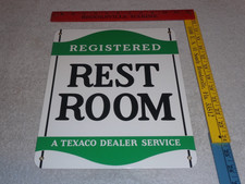 VINTAGE TEXACO RESTROOM REGISTERED MEN & WOMAN 12