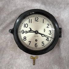 Vintage Chelsea US Navy Deck Clock Bakelite Phenolic 6 Dial WWII Mechanical Key picture