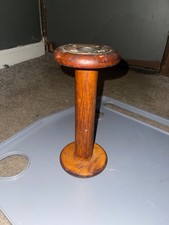 Antique vintage industrial wooden textile thread sewing spool 9-1/4