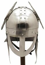 Medieval Armor Warrior Armour Knight's Steel Winged Helmet Viking Helmet picture