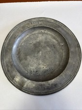 Rare 17th Century Thomas King I London Pewter Charger Fully Signed picture