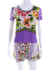 Etro Milano Women's Crewneck Short Sleeves Mini T-Shirt Dress Multicolor Size 42 picture