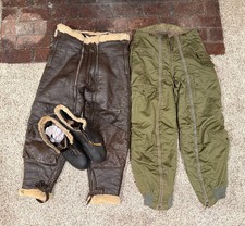 WWII Flight Trousers USAAF B-17 Bomber Pants & Boots Type A-11 M446 A-9 picture