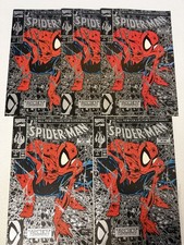 Spiderman #1 x5 Copies 1990 Silver Cover Marvel Torment Todd Mcfarlane *Q9 picture