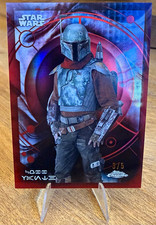 2026 Topps Chrome Star Wars Mandalorian Aurebesh Cobb Vanth #AURE-63 Red 3/5 🩸 picture