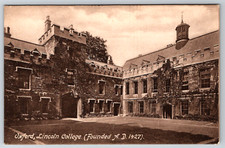c1910s Oxford Lincoln College Antique Postcard picture