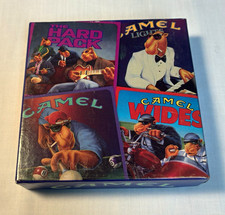 Camel Lights Coaster Set w/ Box, Hard Pack/Camel Wides Designs, Cork Back picture