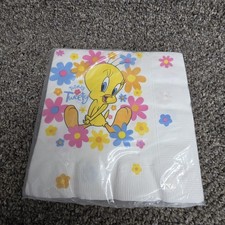 vintage 1997 totally Tweety napkins lot new sealed 16 napkins picture