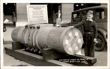 San Francisco CA Bridge Cable Section Display c1930s Real Photo Postcard bhn picture