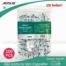 100 Pcs Pack Disposable Tobacco Cigarette Filter Holders- Reduce Tar & More picture