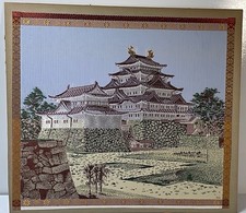 Vintage Japanese Silk Embroidery Landscape Beautiful Art Read Desc picture