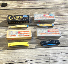 Case XX Tested XX  lot of  4 knives Pocketknives w/ Boxes Slipjoint picture