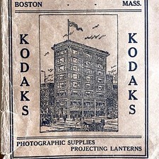 1910s IVER JOHNSON SPORTING GOODS antique photo film folder KODAK PRINTS Boston picture
